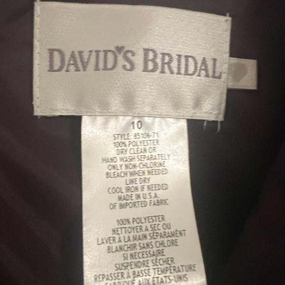 David's Bridal Bridesmaid Dress - Picture 5 of 6